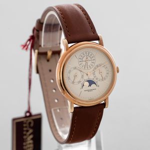 VACHERON & CONSTANTIN - Patrimony Perpetuale in oro giallo 18 kt , carica automatica con fasi lunari e indicazione dell'anno bisestile  - Asta Orologio da polso e da tasca  - Associazione Nazionale - Case d'Asta italiane