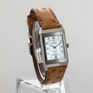 JAEGER LECOULTRE - Reverso in acciaio quadrante Argent con numeri Arabi, movimento al quarzo con chiusura deployante scatola e garanzia  - Asta Orologio da polso e da tasca  - Associazione Nazionale - Case d'Asta italiane