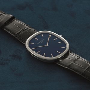 PATEK PHILIPPE - Ellipse ref 5738P in platino, quadrante Blu soleil e indici a bastone, movimento automatico con garanzia  - Asta Orologio da polso e da tasca  - Associazione Nazionale - Case d'Asta italiane