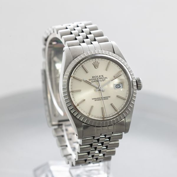 ROLEX - Datejust ref 16030 in acciaio con ghiera godronata, bracciale Jubilee, quadrante Argent con indici a bastone, movimento automatico con datario  - Asta Orologi da Polso e da Tasca - Associazione Nazionale - Case d'Asta italiane