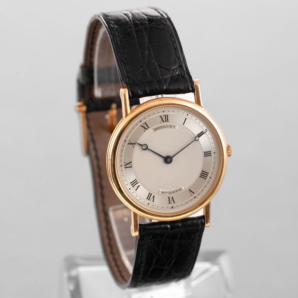 BREGUET - Classique extrapiatto ref. 3150, in oro giallo 18k, quadrante argent guilloch con numeri Romani, cassa a moneta, carica manuale.  - Asta Orologi da Polso e da Tasca - Associazione Nazionale - Case d'Asta italiane