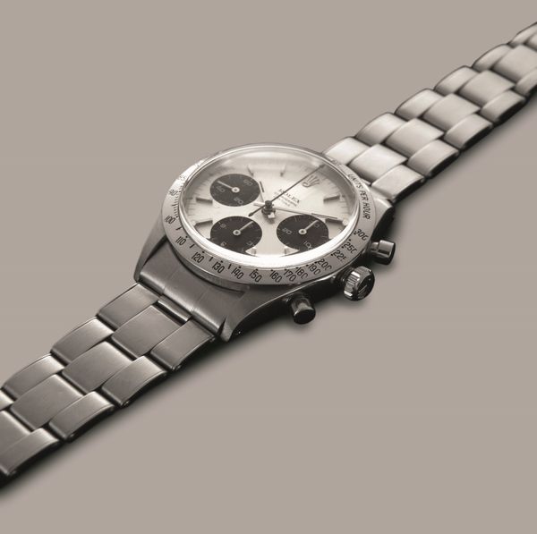 ROLEX - Cosmograph Daytona ref 6239 in acciaio Daytona Piccola in acciaio con ghiera tachimetrica, contatori neri a contrasto su quadrante Argent e bracciale rivettato, carica manuale  - Asta Orologi da Polso e da Tasca - Associazione Nazionale - Case d'Asta italiane