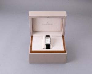 JAEGER LECOULTRE - Reverso Grand Taille in acciaio, quadrante bianco con numeri Arabi, movimento a carica manuale secondi al sei  - Asta Orologi da Polso e da Tasca - Associazione Nazionale - Case d'Asta italiane