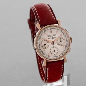 RECORD WATCH & CO - Raro Datocompax in acciaio e oro rosa, quadrante Argent tre contatori e calendario completo, carica manuale  - Asta Orologi da Polso e da Tasca - Associazione Nazionale - Case d'Asta italiane