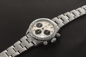 ROLEX - Cosmograph Daytona ref 6265 in acciaio cronografo tre contatori con lunetta tachimetrica, tasti a vite e quadrante Argent  - Asta Orologi da Polso e da Tasca - Associazione Nazionale - Case d'Asta italiane