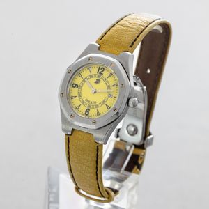 AUDEMARS PIGUET - Royal Oak Golazo Lady in acciaio, quadrante giallo personalizzato e incisione sulla carrure, movimento al quarzo  - Asta Orologi da Polso e da Tasca - Associazione Nazionale - Case d'Asta italiane