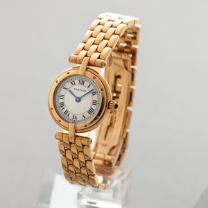 CARTIER - Panthere Vendome in oro giallo 18k, quadrante Argent con numeri Arabi movimento al quarzo corredato di scatola e garanzia  - Asta Orologi da Polso e da Tasca - Associazione Nazionale - Case d'Asta italiane