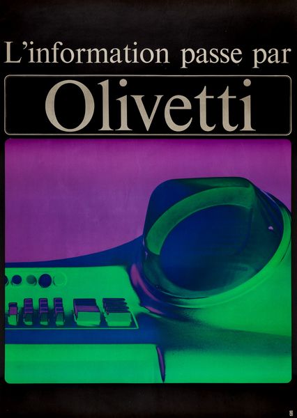 Anonimo : Linformation passe par Olivetti: macchina da scrivere  - Asta POP Culture e Manifesti d'Epoca - Associazione Nazionale - Case d'Asta italiane