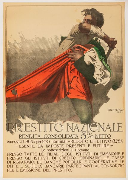 Mario Borgoni : Prestito Nazionale  - Asta POP Culture e Manifesti d'Epoca - Associazione Nazionale - Case d'Asta italiane