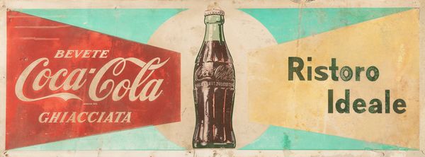 Insegna Coca - Cola Ristoro ideale  - Asta POP Culture e Manifesti d'Epoca - Associazione Nazionale - Case d'Asta italiane