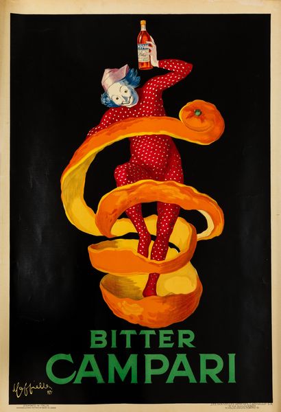 LEONETTO CAPPIELLO : Bitter Campari - carta rigida  - Asta POP Culture e Manifesti d'Epoca - Associazione Nazionale - Case d'Asta italiane