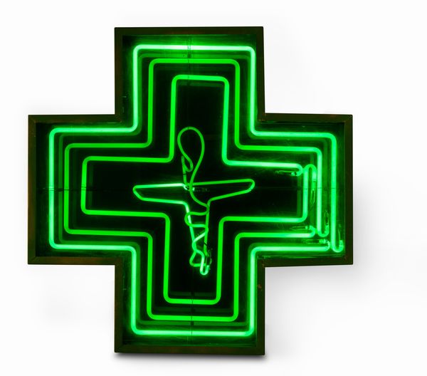 Insegna neon Farmacia  - Asta POP Culture e Manifesti d'Epoca - Associazione Nazionale - Case d'Asta italiane