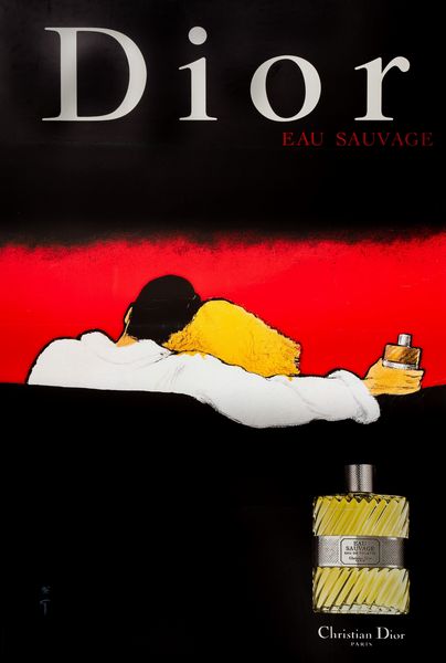 Gruau Renè : Dior Eau Savage  - Asta POP Culture e Manifesti d'Epoca - Associazione Nazionale - Case d'Asta italiane