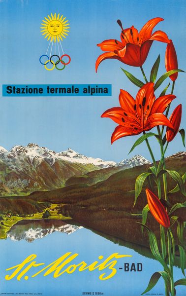 Albert Steiner : St-Moritz Bad  - Asta POP Culture e Manifesti d'Epoca - Associazione Nazionale - Case d'Asta italiane