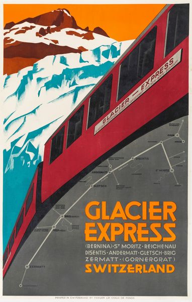 Anonimo : Glacier Express ( Bernina ) - Andermatt, Zermatt, St Moritz  - Asta POP Culture e Manifesti d'Epoca - Associazione Nazionale - Case d'Asta italiane