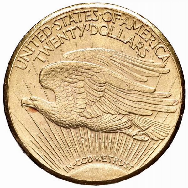 STATI UNITI. 20 DOLLARI 1927 SAINT GAUDENS  - Asta Medaglie napoleoniche, monete toscane di grande modulo. Aurea: monete e medaglie d'oro - Associazione Nazionale - Case d'Asta italiane