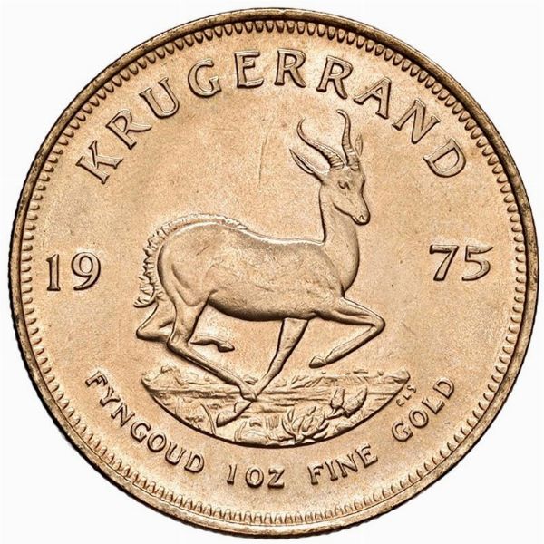 SUDAFRICA. KRUGERRAND 1975  - Asta Medaglie napoleoniche, monete toscane di grande modulo. Aurea: monete e medaglie d'oro - Associazione Nazionale - Case d'Asta italiane