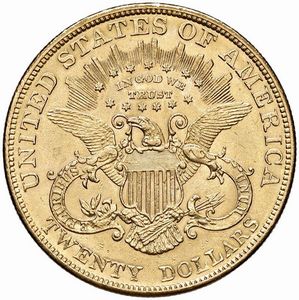 STATI UNITI. 20 DOLLARI 1904 LIBERTY  - Asta Medaglie napoleoniche, monete toscane di grande modulo. Aurea: monete e medaglie d'oro - Associazione Nazionale - Case d'Asta italiane