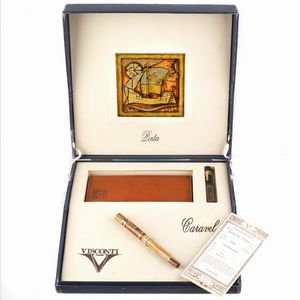 VISCONTI : VISCONTI CARAVEL PINTA PENNA STILOGRAFICA EDIZIONE LIMITATA SERIE CARAVELLE N. 422/500  - Asta Orologi e penne - Associazione Nazionale - Case d'Asta italiane