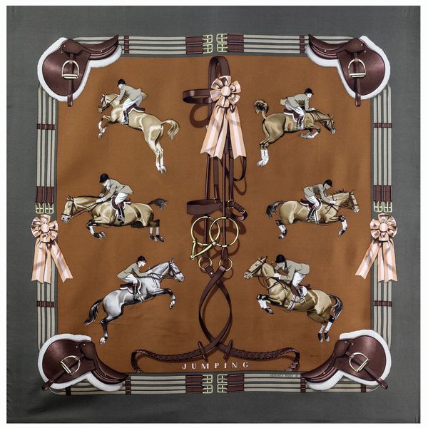 Hermes foulard vintage collezione Jumping  - Asta Gioielli Orologi e Fashion Vintage - Associazione Nazionale - Case d'Asta italiane