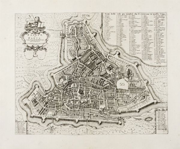 JOHANNES BLAEU : Padoue ou Padua. Ville Capitale du Padouan aux Venetiens.  - Asta Arte antica, moderna e contemporanea - Associazione Nazionale - Case d'Asta italiane