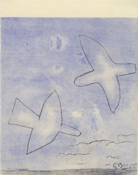 Georges Braque : Due colombe.  - Asta Arte antica, moderna e contemporanea - Associazione Nazionale - Case d'Asta italiane