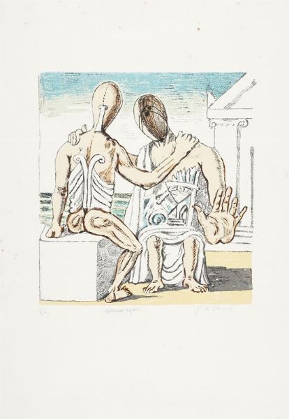 Giorgio de Chirico : Colloquio segreto.  - Asta Arte antica, moderna e contemporanea - Associazione Nazionale - Case d'Asta italiane