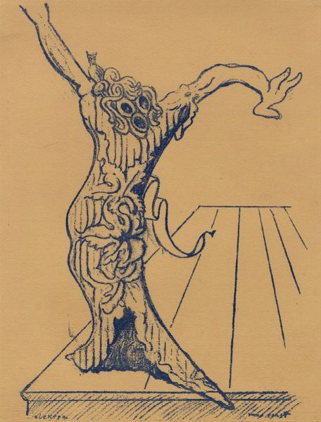 Max Ernst : Elettra.  - Asta Arte antica, moderna e contemporanea - Associazione Nazionale - Case d'Asta italiane