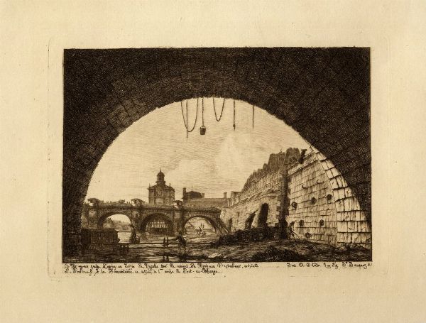 CHARLES MERYON : Le pont neuf a la Seine.  - Asta Arte antica, moderna e contemporanea - Associazione Nazionale - Case d'Asta italiane