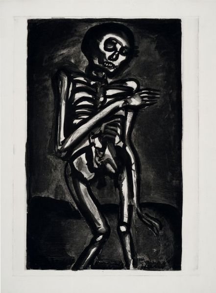 GEORGES ROUAULT : La mort l'a pris comme il sortait du lit d'orties.  - Asta Arte antica, moderna e contemporanea - Associazione Nazionale - Case d'Asta italiane