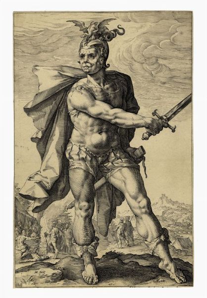 HENDRIK GOLTZIUS : Muzio Scevola.  - Asta Arte antica, moderna e contemporanea - Associazione Nazionale - Case d'Asta italiane