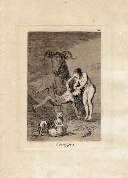 FRANCISCO GOYA Y LUCIENTES : Ensayos.  - Asta Arte antica, moderna e contemporanea - Associazione Nazionale - Case d'Asta italiane