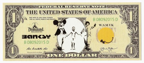 Banksy : Dismal dollar. Napalm.  - Asta Arte antica, moderna e contemporanea - Associazione Nazionale - Case d'Asta italiane