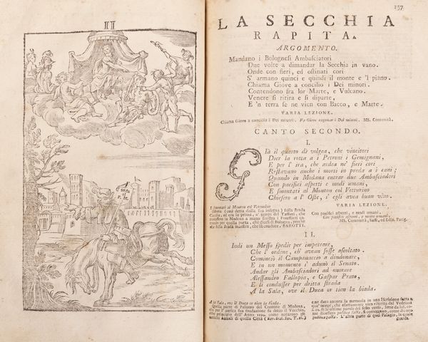 Tassoni, Alessandro : La Secchia rapita. Poema eroicomico. rapita  - Asta Libri, autografi e stampe - Associazione Nazionale - Case d'Asta italiane