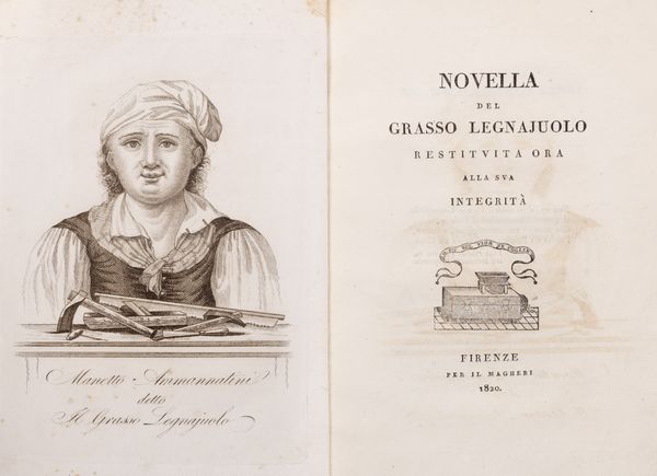 Domenico Moreni : Novella del Grasso Legnajuolo restituita ora alla sua integrit.  - Asta Libri, autografi e stampe - Associazione Nazionale - Case d'Asta italiane