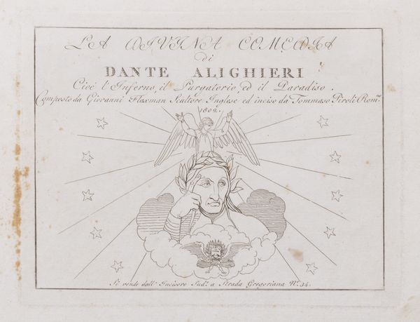 JOHN FLAXMAN : La Divina comedia di Dante Alighieri. Cio l'Inferno, il Purgatorio, ed il Paradiso.  - Asta Libri, autografi e stampe - Associazione Nazionale - Case d'Asta italiane