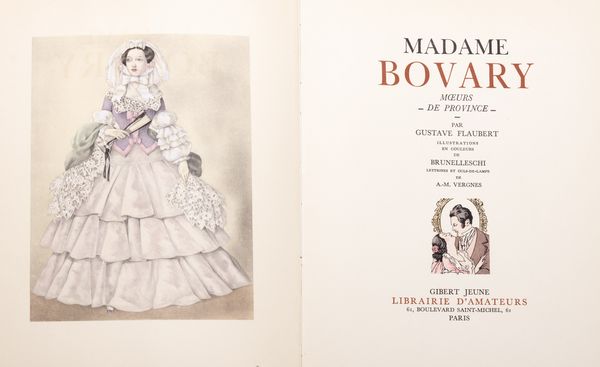 Flaubert, Gustave : Madame Bovary. Moeurs de province. Illustrations en couleurs de Brunelleschi  - Asta Libri, autografi e stampe - Associazione Nazionale - Case d'Asta italiane