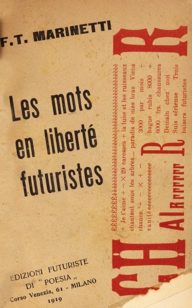 Filippo Tommaso Marinetti : Le mots en libert futuristes  - Asta Libri, autografi e stampe - Associazione Nazionale - Case d'Asta italiane