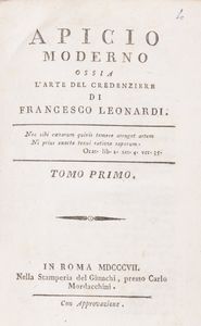 Francesco Leonardi - Apicio moderno ossia L'arte del credenziere