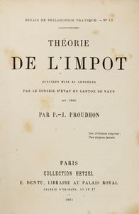 Pierre-Joseph Proudhon : La fdration et l'unit en Italie  - Asta Libri, autografi e stampe - Associazione Nazionale - Case d'Asta italiane