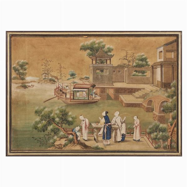 SERIE DI SEI DISEGNI, CINA, DINASTIA QING, SEC. XVIII  - Asta Arte Orientale | 东方艺术 - Associazione Nazionale - Case d'Asta italiane