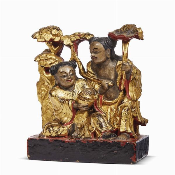 SCULTURA, CINA, DINASTIA QING, SEC. XIX  - Asta Arte Orientale | 东方艺术 - Associazione Nazionale - Case d'Asta italiane