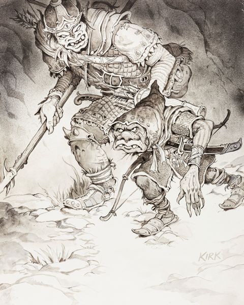 Tim Kirk : Two Orcs  - Asta L'arte de ''Il Signore degli Anelli'' - Associazione Nazionale - Case d'Asta italiane