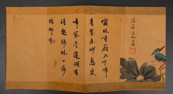 Libro contenente disegni su carta raffiguranti scena a soggetto naturalistico con volatili e iscrizione, Cina, Dinastia Qing, XIX secolo  - Asta Arte Orientale - Associazione Nazionale - Case d'Asta italiane