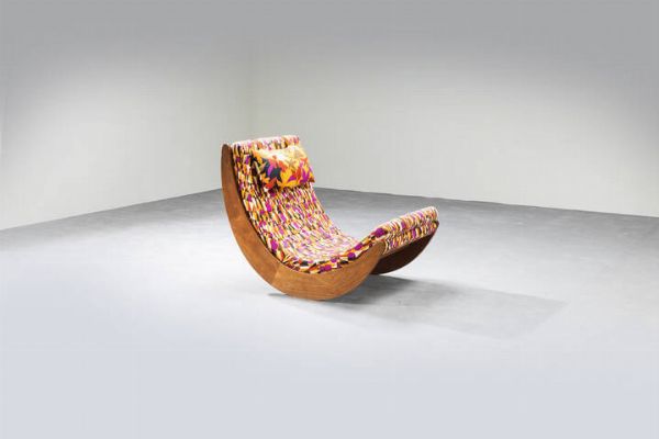 Verner Panton : Dondolo mod. Relaxer 2  - Asta Design - Associazione Nazionale - Case d'Asta italiane