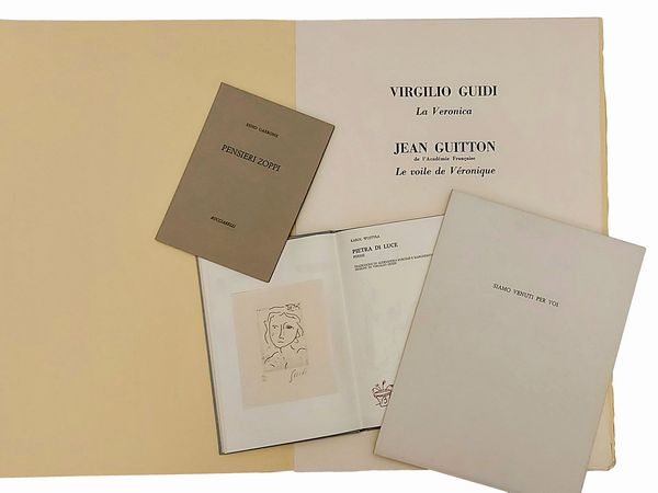 VIRGILIO GUIDI : Quattro libri d'artista  - Asta La collezione Bucciarelli: dipinti, grafiche, edizioni d'artista - Associazione Nazionale - Case d'Asta italiane