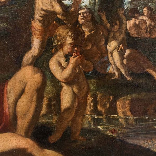 Scuola ferrarese del XVII secolo Il paradiso in terra o let delloro  - Asta Old Masters - Associazione Nazionale - Case d'Asta italiane