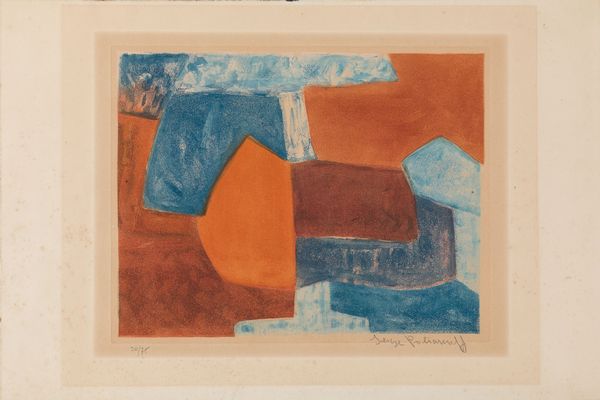 SERGE POLIAKOFF : Composizione rosso e blu  - Asta Fotografia e multipli d'artista - Associazione Nazionale - Case d'Asta italiane