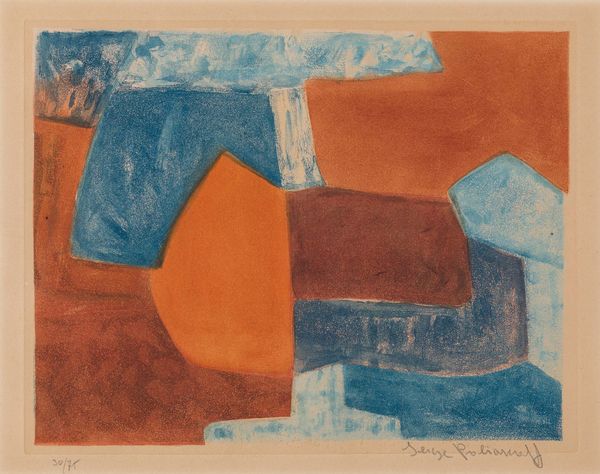 SERGE POLIAKOFF : Composizione rosso e blu  - Asta Fotografia e multipli d'artista - Associazione Nazionale - Case d'Asta italiane