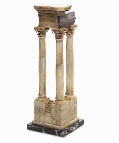 Fori imperiali. Marmo giallo antico e altri marmi. Ambito di Benedetto Boschetti (Roma 1820-1870)  - Asta Scultura e Oggetti d'Arte - Associazione Nazionale - Case d'Asta italiane